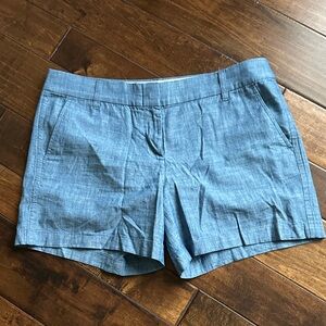 New! Light Blue Women's Casual Linen-Blend Shorts